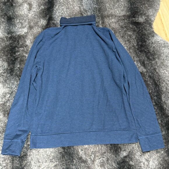 Vineyard Vines Men’s Medium Striped Blue 1/3 Zip Sweater Pima Cotton Pullover - Picture 11 of 11